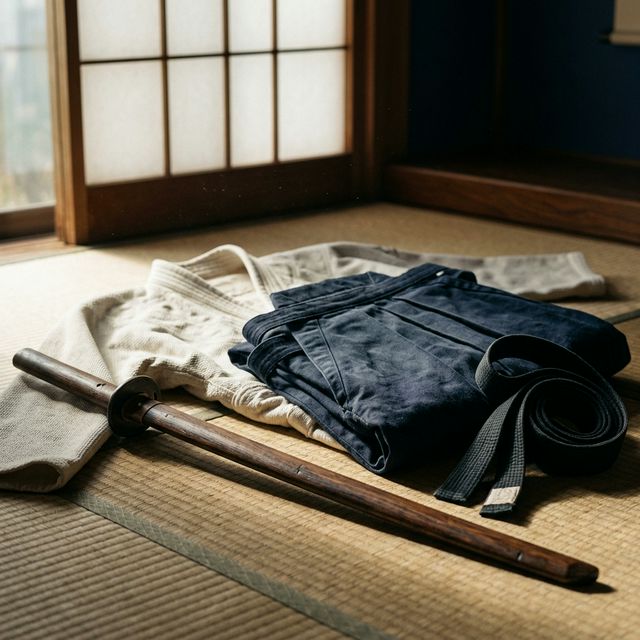 Equipamiento Tradicional de Iaijutsu: Hakama, Obi, Keikogi y Bokken